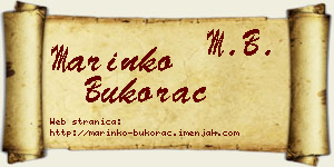Marinko Bukorac vizit kartica